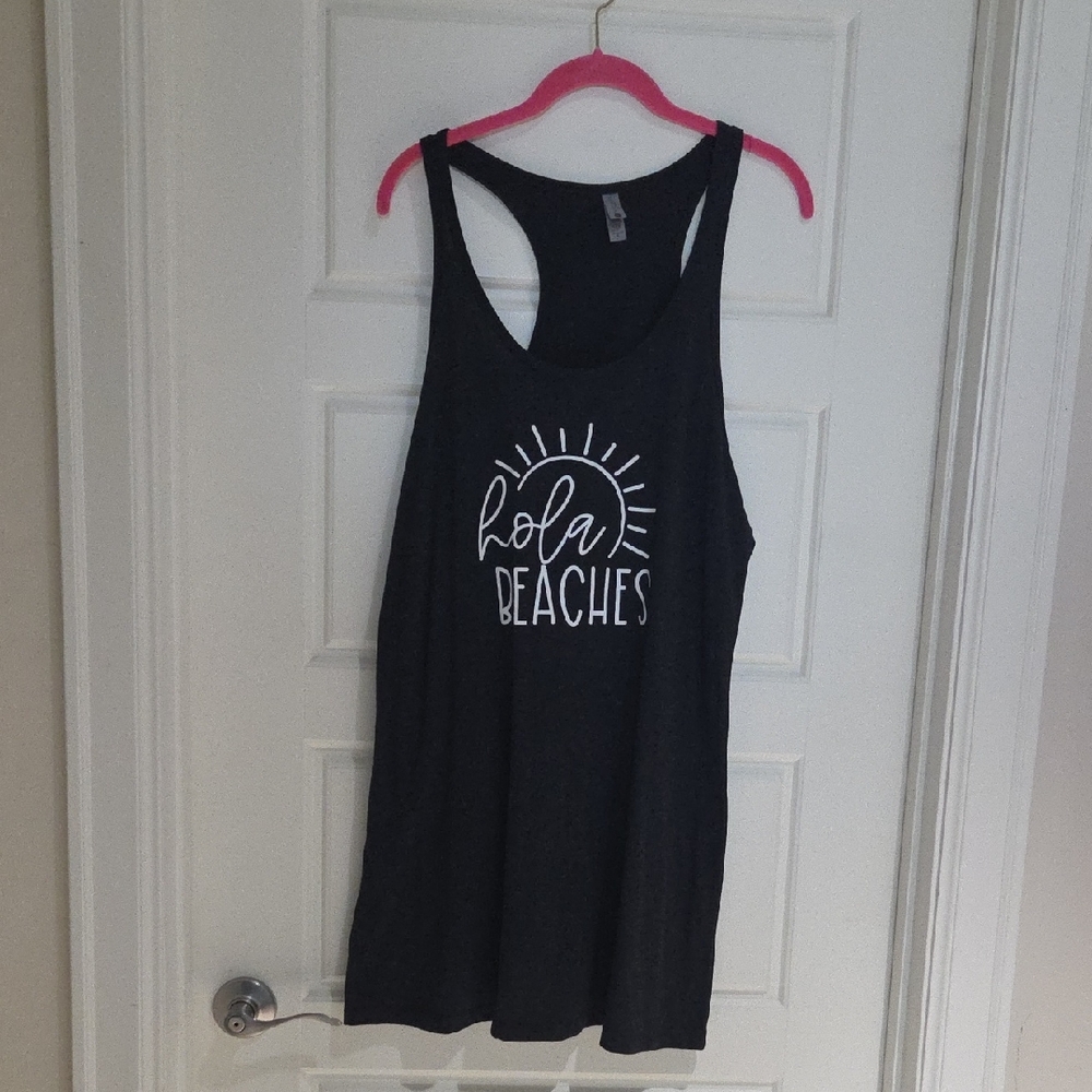 Next Level Apparel Heather Black Swim Coverup